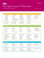 COX Channel Lineup